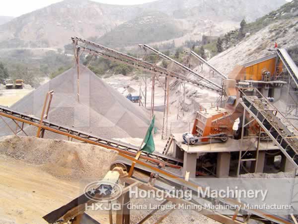 Gravel processing plant